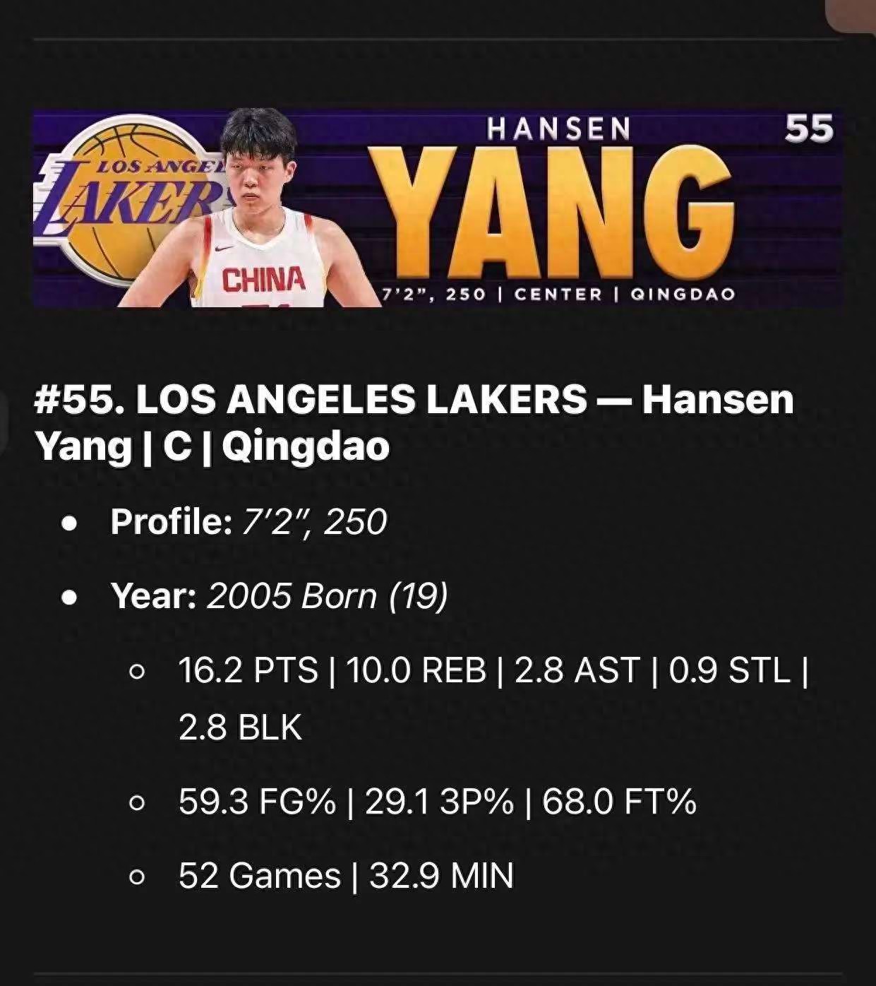 星空体育莱切俱乐部官网-ESPN模拟选秀：弗拉格当选状元杨瀚森33顺位被选中  第1张