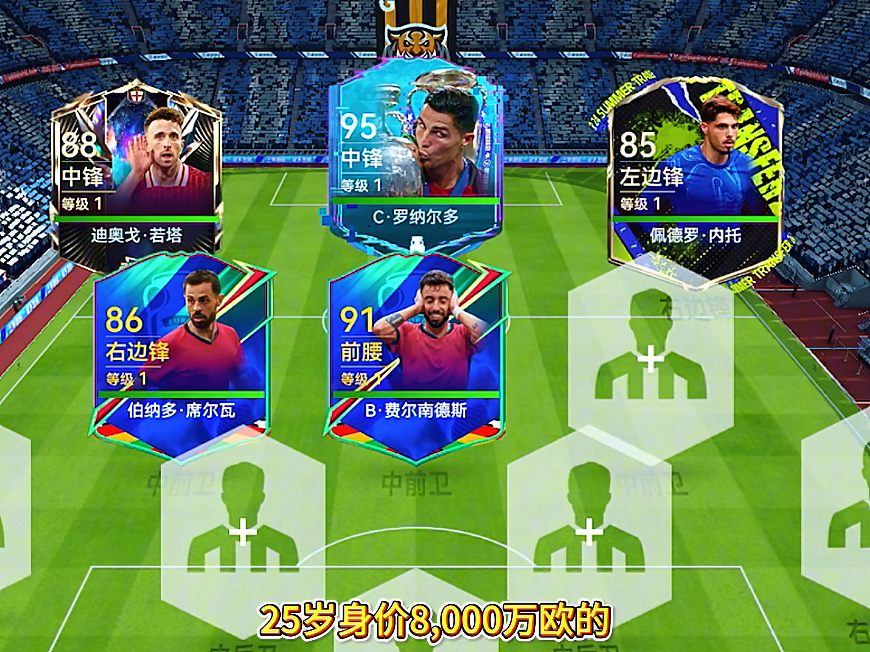 包含葡萄牙名单：C罗领衔菲利克斯在列B费维蒂尼亚撑中场的词条