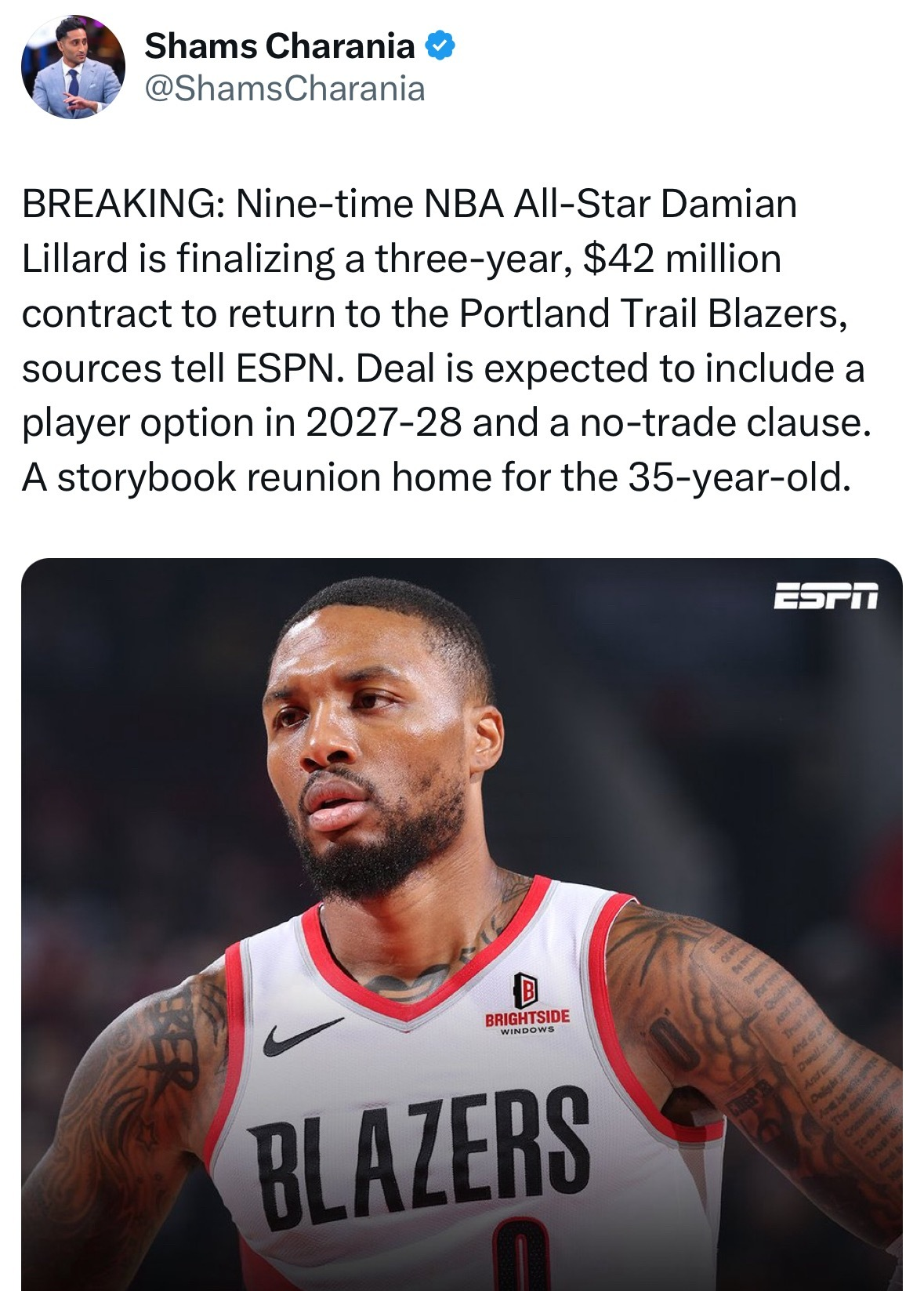 关于泪目！利拉德离队引发雄鹿全联盟反思的信息  第2张