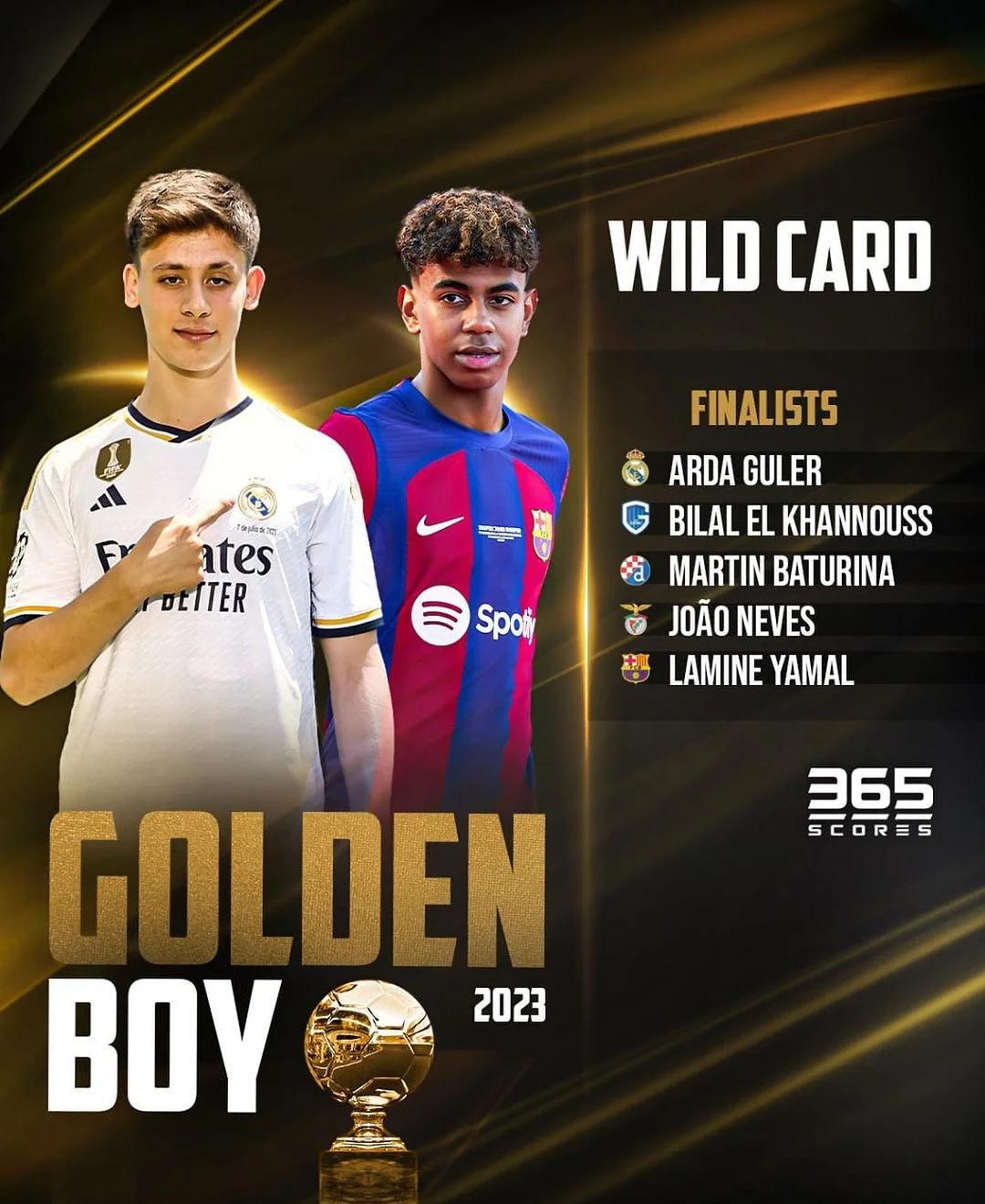 包含足坛未来！金童奖最新排名出炉，巴黎、巴萨霸榜前五，枪手的词条