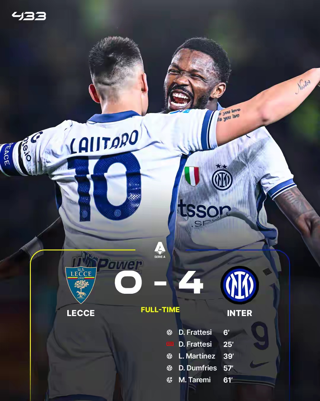 包含意甲最新积分战报：争冠三强全线告捷，国米凭一分优势重夺榜首位置的词条